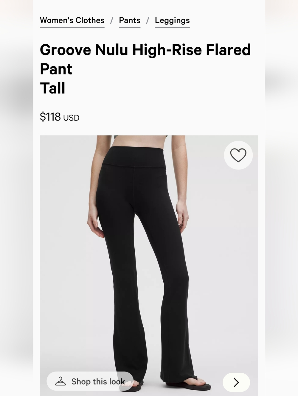 lululemon athletica Black High-Rise Flare Legging Size 4